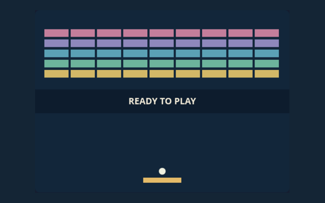 Brick Breaker playing interface