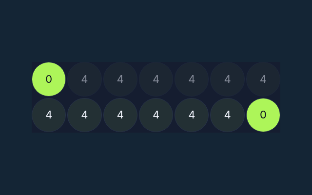 Kalah Mancala playing interface